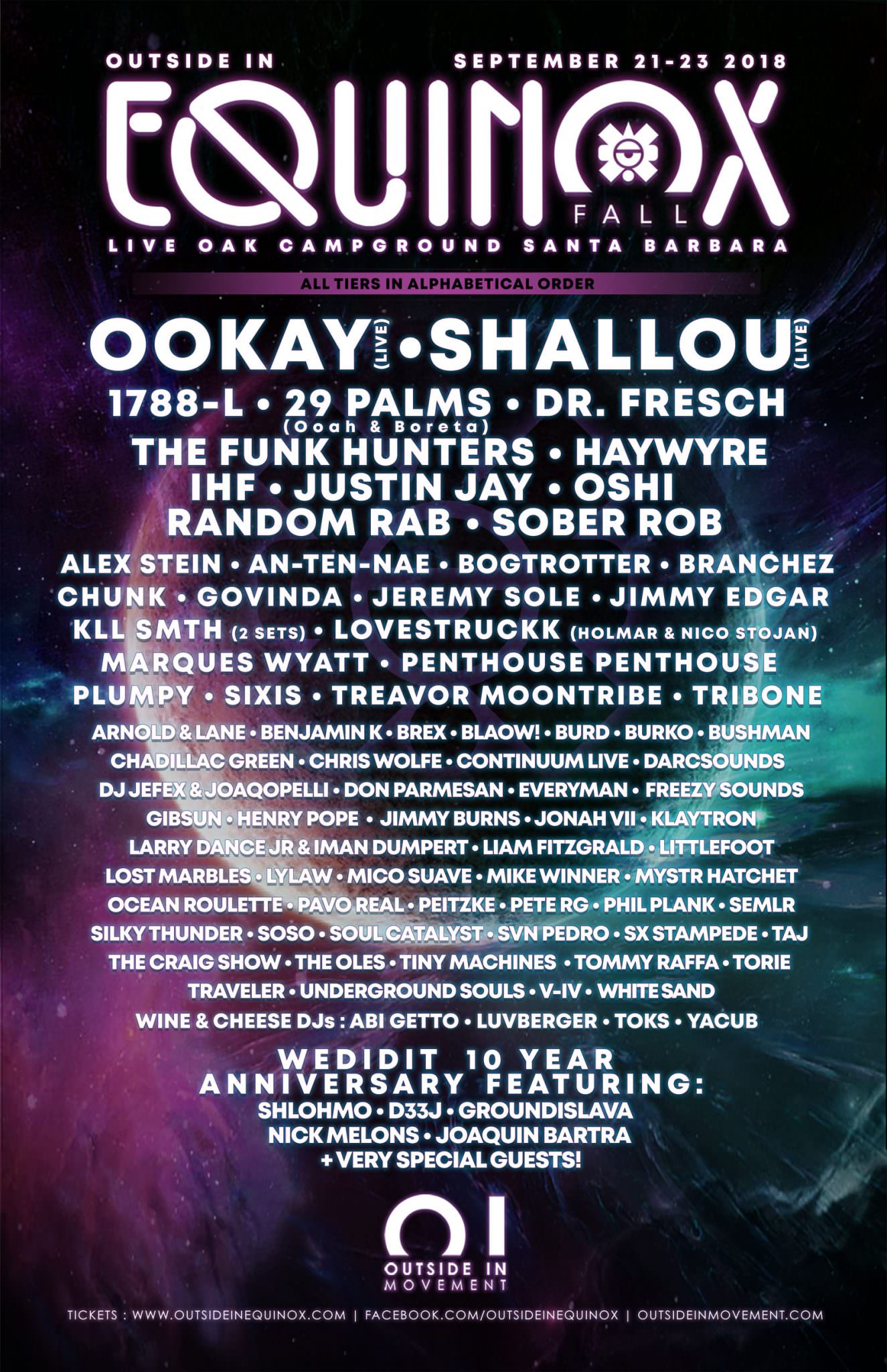 Outside In Equinox Festival Celebrates the Fall with Full Lineup