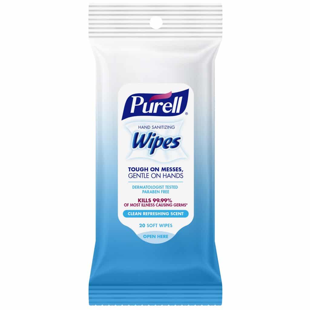 Purell wipes - Top Hygiene Products for a Show or Festival