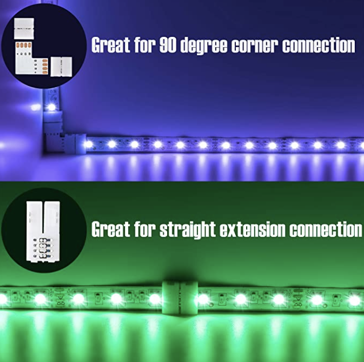 L-Shaped & Straight Extender LED Connector Kit