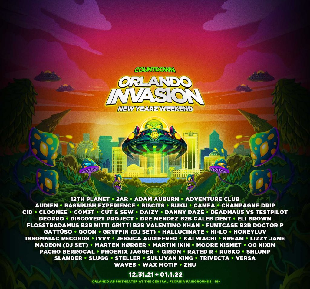 Orlando Invasion, lineup, New Years